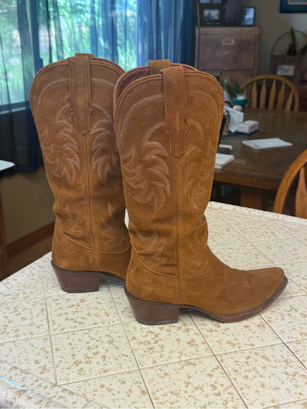 Tecovas Sienna Suede Annie Cowgirl Boot